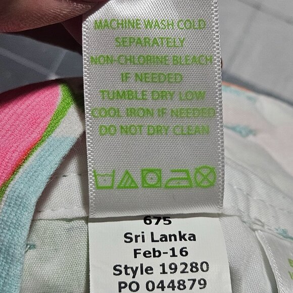 VTG Lilly Pulitzer Women's Spring  Floral Cotton Shorts 4 Multicolor Button Deta - Picture 9 of 13